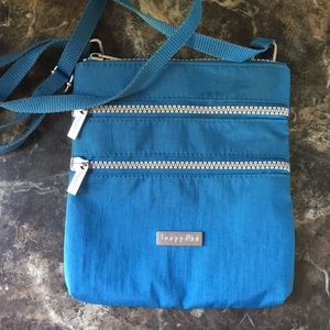 Blue Purse with Orange Inside